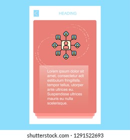 Network  mobile vertical banner design design. Vector