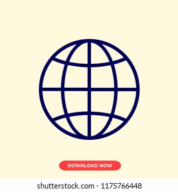 Network modern vector style. Network icon concept. Network globe icon for web and app.