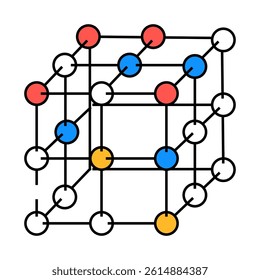 network molecular structure line icon vector. network molecular structure sign. isolated symbol illustration
