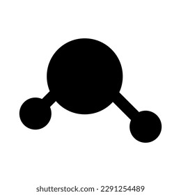 Network, molecule, atom or structure icon. Vector illustration isolated on white background.