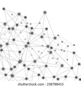 a network of molecules on a white background, vector illustration