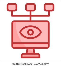 Network Monitoring Icon Element For Design