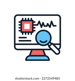 Network Monitoring icon in vector. Logotype