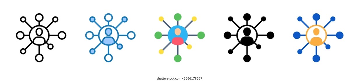 Network multiple style icons set design vector illustration.