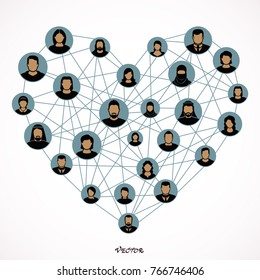 Network, networking, social media, internet communication abstract. Online love 