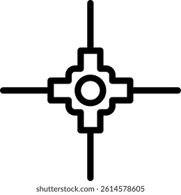 Network Node Line Vector Icon Design