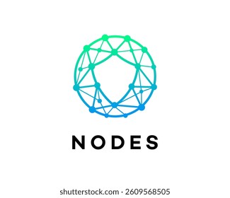 Network Nodes Connection Global System Data Points Graphic Design
