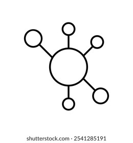 Network Nodes icon isolated on a white background. Vector illustration.
