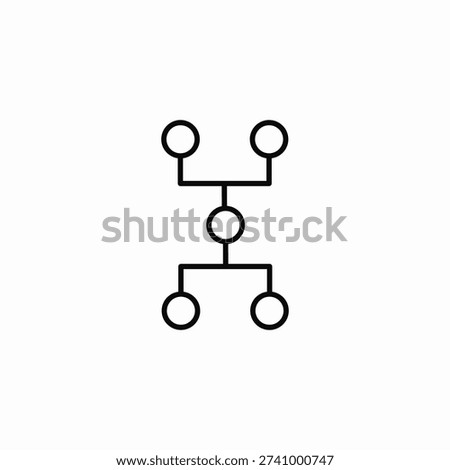 network nodes icon sign vector