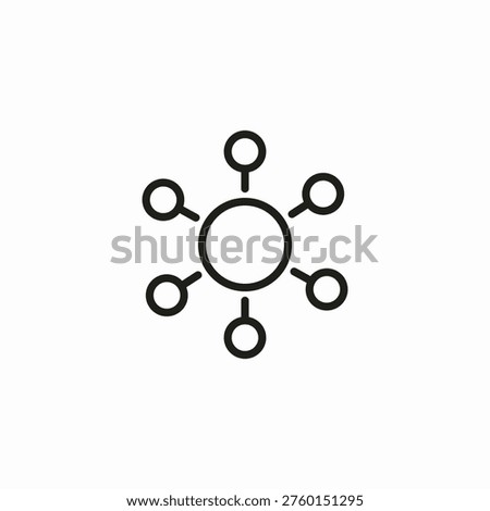 network nodes icon sign vector