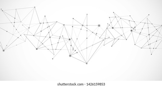 Network nodes. Vector connect lines and dots. polygonal technology shapes Banner template. Connection science and technology background. Molecular, social media, digital structure, connected points Network nodes. Vector connect lines and dots. polygonal technology shapes Banner template. Connection science and technology background. Molecular, social media, digital structure, connected points