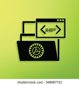 Network on green background,clean vector