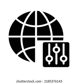 Netzwerk-Optionen Isolierte Vektorsymbol, die leicht zu ändern oder zu bearbeiten

