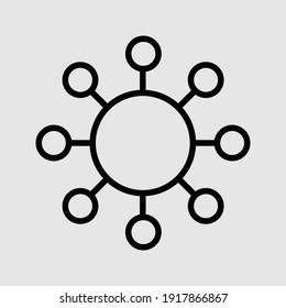 network outline icon isolated vector illustration