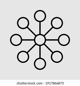 network outline icon isolated vector illustration