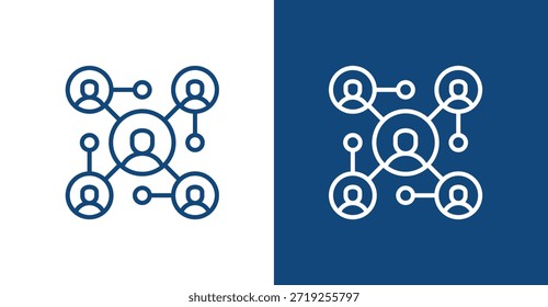 Contorno de red, con fondo claro y oscuro