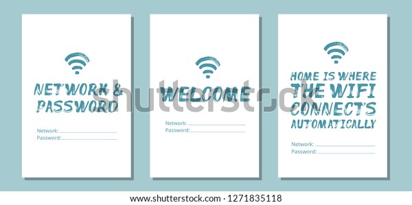 Network Password Welcome Home Where Wifi Stock Vector (Royalty Free ...