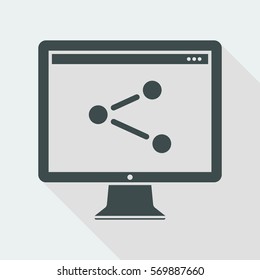 Network pc - Flat minimal icon