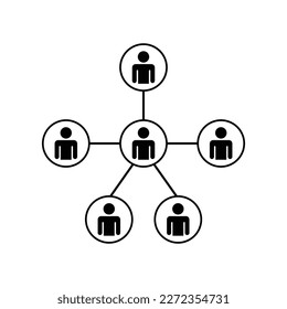 vector de icono de negocios de gente de red
