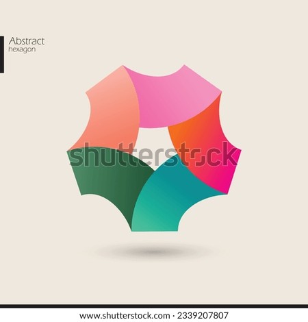 network people logo round circle abstract colorful icon concept of community networking volunteer social work meeting for female woman audience. vector illustration symbol