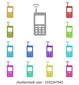 network phone multi color icon. Simple glyph, flat vector of universal icons for UI and UX, website or mobile application