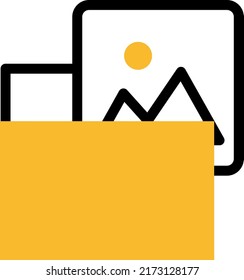 Network picture folder, illustration, vector on a white background.