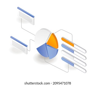 Network pie chart infographics design