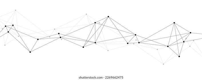 Network polygonal system connect lines and dots background template.