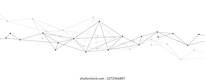 Network polygonal technology connect lines and dots background template.