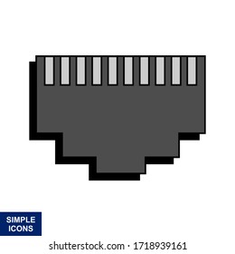 Network port icon. Vector Illustration