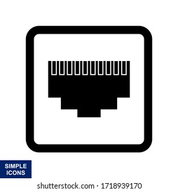 Network port icon. Vector Illustration