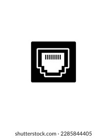 network port icon,vector best flat icon.