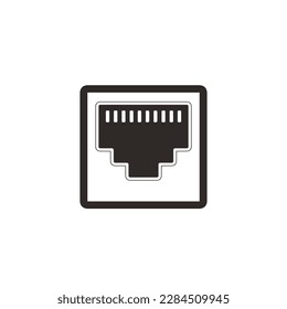icono relacionado con el socket de puerto de red aislado en segundo plano