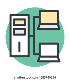 Network Ports Colored Vector icon