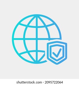 Network protection icon in gradient style about marketing and seo, use for website mobile app presentation