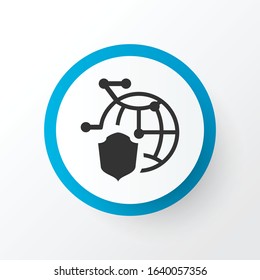 Network protection icon symbol. Premium quality isolated global secure element in trendy style.