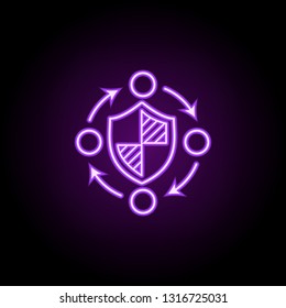 network protection outline icon. Elements of Security in neon style icons. Simple icon for websites, web design, mobile app, info graphics