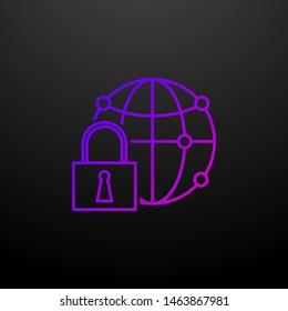 Network protection outline nolan icon. Elements of security set. Simple icon for websites, web design, mobile app, info graphics