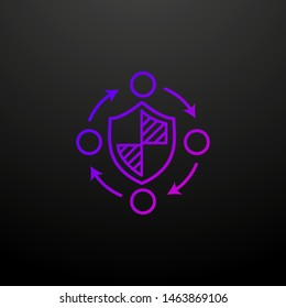 Network protection outline nolan icon. Elements of security set. Simple icon for websites, web design, mobile app, info graphics