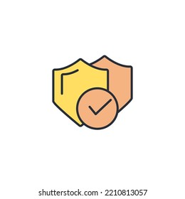 network protection thin line icons. Vector illustration isolated on white. Editable stroke.