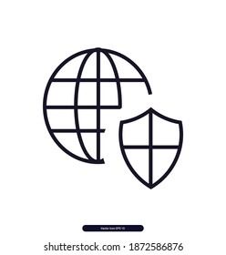 Network Protection vector icon, Network Protection Vector illustration