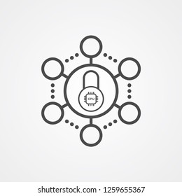 Network protection vector icon sign symbol