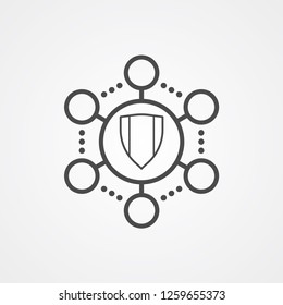 Network protection vector icon sign symbol