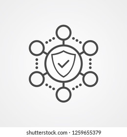 Network protection vector icon sign symbol