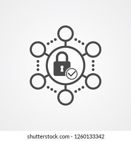 Network protection vector icon sign symbol