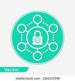 Network protection vector icon sign symbol