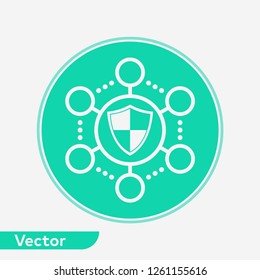 Network protection vector icon sign symbol