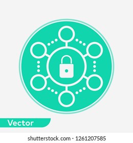 Network protection vector icon sign symbol