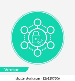 Network protection vector icon sign symbol