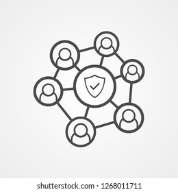 Network protection vector icon sign symbol